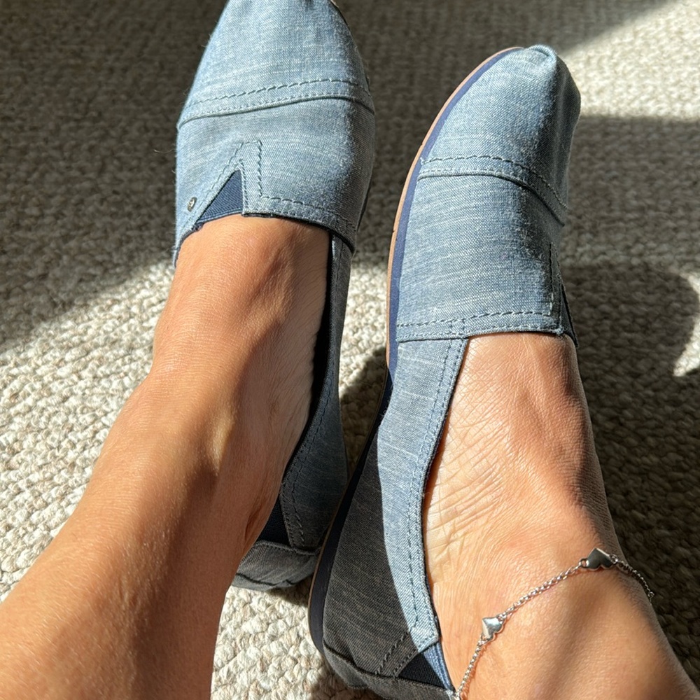 Denim woman’s sneakers comfy lightweight